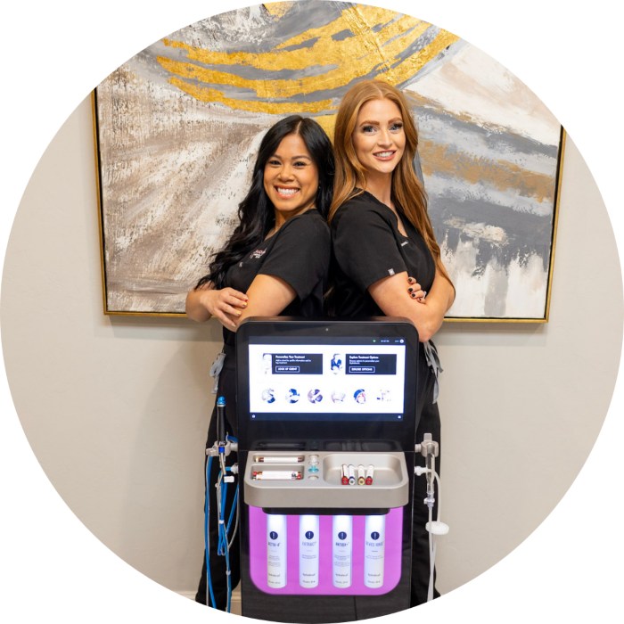 A HydraFacial service in progress at OKC Med Spa in Oklahoma City