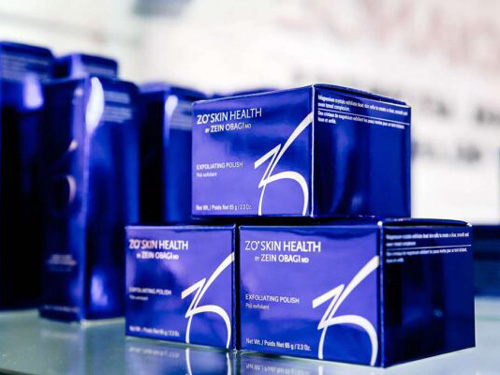 ZO Skin Health products lined up in Oklahoma City
